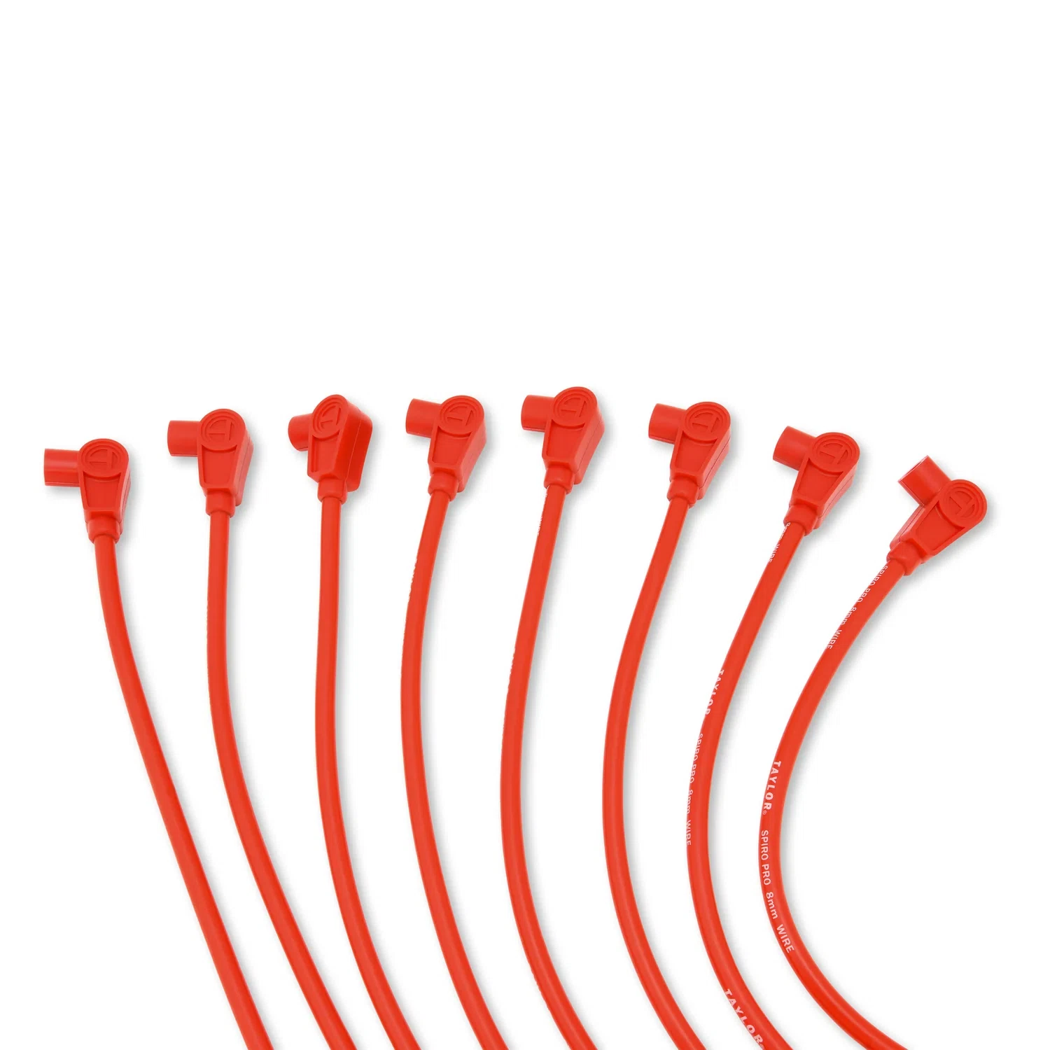 Spark Plug Wire Set Universal 8mm Silicone Spiro Pro 350 ohm_ft Red 74206